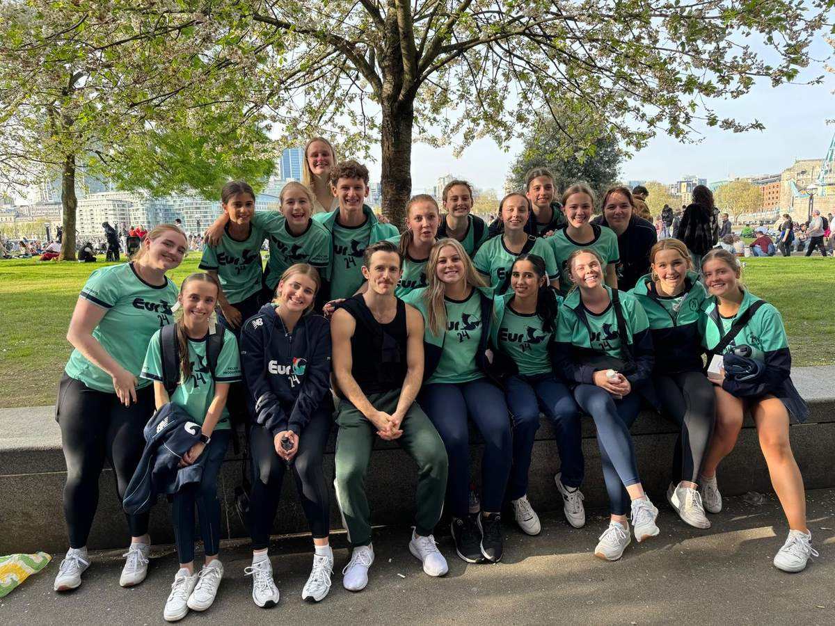 Pelican performers by the Thames in London on the 2024 Europe tour